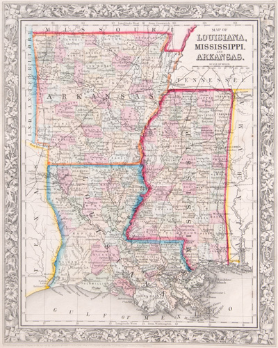 Lousiana, Mississipi and Arkansas